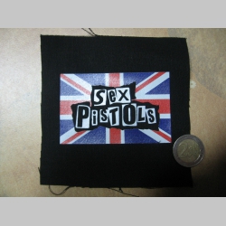 Sex Pistols, malá potlačená nášivka rozmery cca. 12x12cm (neobšívaná)