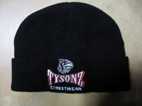 Tysonz čierna zimná čiapka s vyšívaným logom  materiál 100% akryl  univerzálna veľkosť