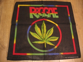 čierna Reggae šatka Ganja - tráva  materiál: 100%bavlna rozmery: cca. 55x55cm