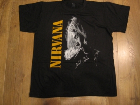 Nirvana - Kurt Cobain  čierne pánske tričko materiál 100% bavlna