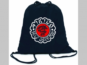 Aikido ľahké sťahovacie vrecko ( batôžtek / vak ) s čiernou šnúrkou, 100% bavlna 100 g/m2, rozmery cca. 37 x 41 cm